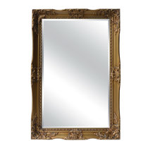 Grayson Lane 48-in W x 34-in H Rustic Black Framed Wall Mirror in the  Mirrors department at