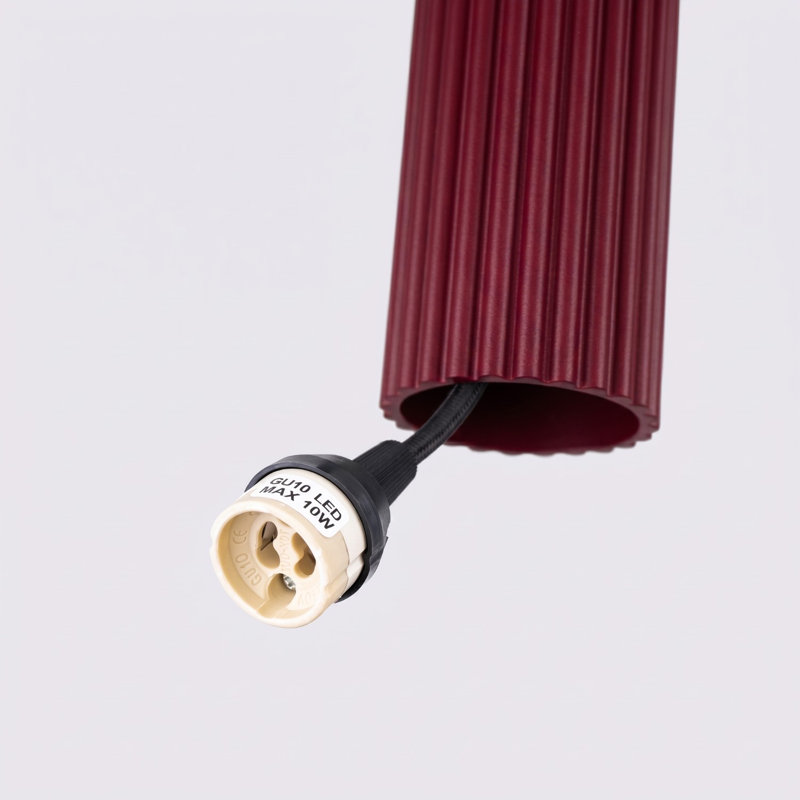 Pendant lamp Bonina 1 burgundy, 30x6,5x90 cm, Burgundy, 2 Lights