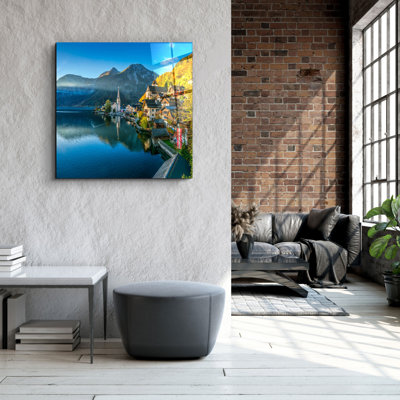 Superbe peinture décorative en verre trempé de 31,5 po x 31,5 po | 100% verre trempé, épaisseur: 0,16 pouce | Imprimé UV pour des couleurs éclatantes et une durabilité | Décoration murale parfaite pour le salon, la chambre à coucher ou le bureau, design élégant et moderne