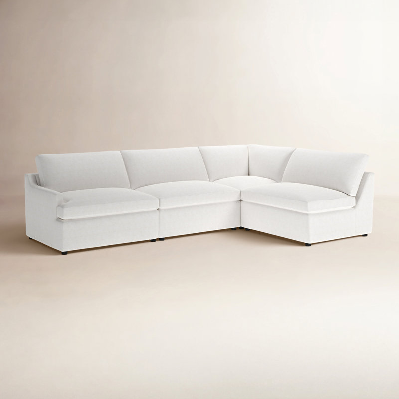 Essex 4-Piece Upholstered Modular Sectional, Right Hand Facing, Marquis Java