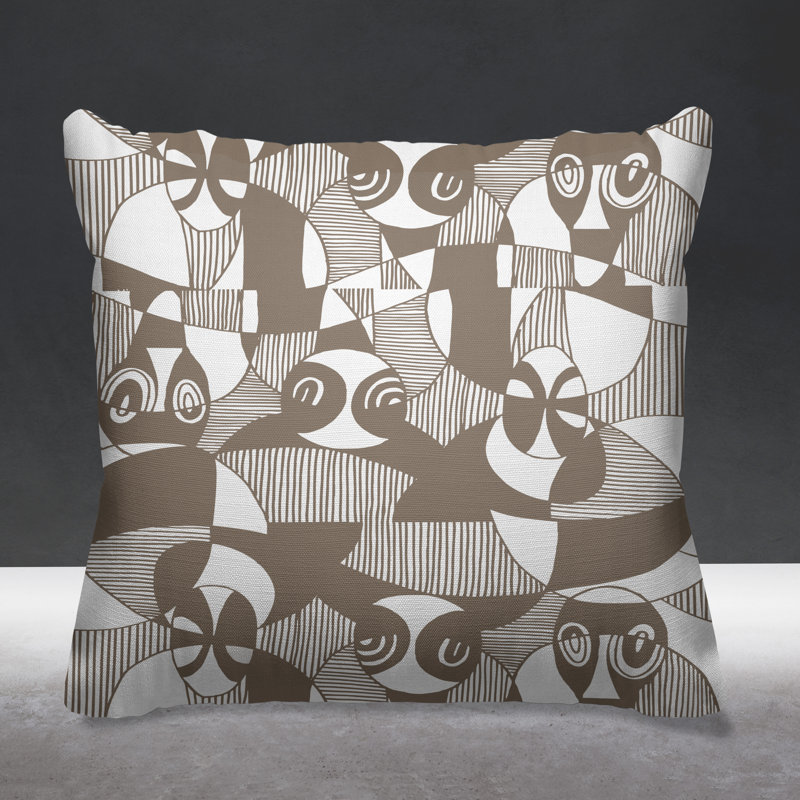 Housse et insert de coussin extérieur d'extérieur, Ombre, L 17 po x H 17 po