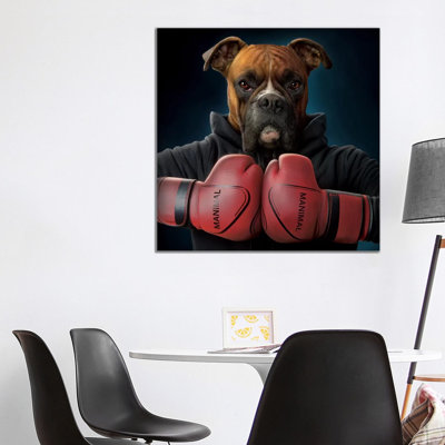 Boxer 1 Piece Wall Art on Canvas