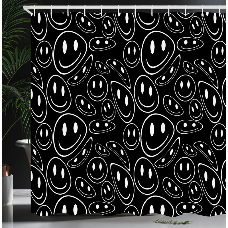 Abstract Shower Curtain with Hooks Included