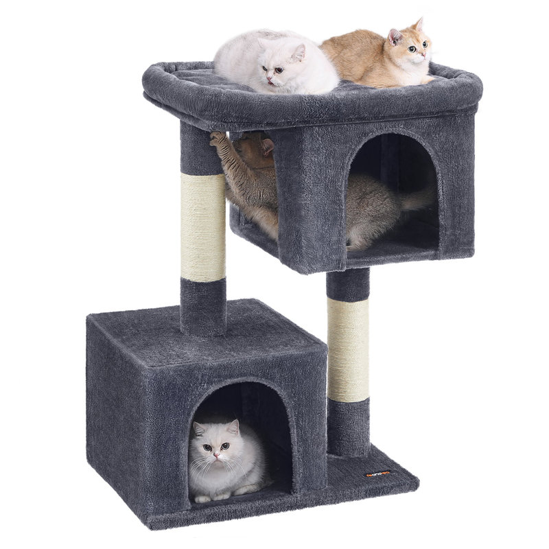Arbre à chat Franjo, Gris fumé, H 39,8 po x l 34,6 po x P 22,4 po