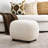 Linen Blend Upholstered Swivel Armchair With Ottoman-1495724045