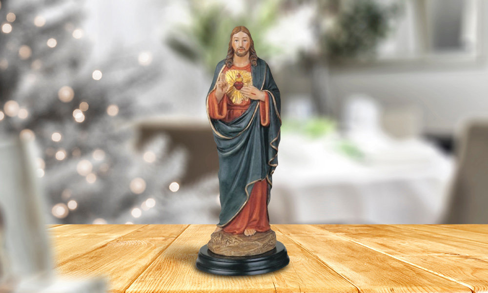 Jaycia 5"H Sacred Heart of Jesus Holy Figurine Unique Gifts Trinx