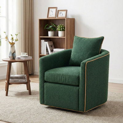 Fauteuil pivotant rembourré Fauteuil club Fauteuil club pour salon, coin lecture et petits espaces