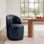 Faux Leather and Leather Swivel Barrel Chair-1992331888