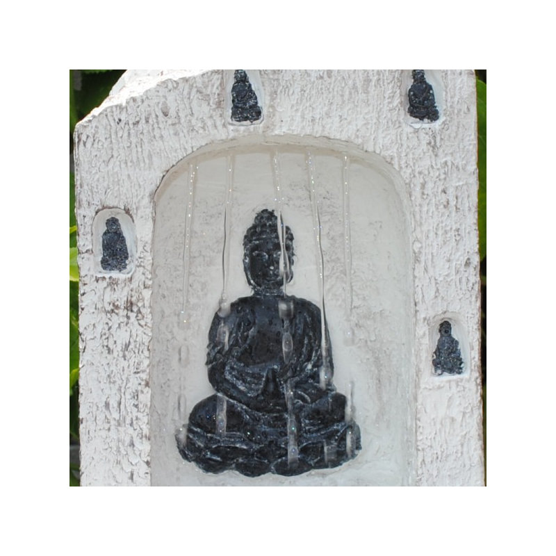 Fontaine Bouddha en résine avec lumière