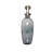 Decorative Glass Flower Vase with Aluminum Topper for Home Decor - Tall Table Vase with Acrylic Accent Base for Living Room Display - Gray & Silver-1298047060