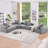 Boneless 156''Oversized Modular U Shaped Sectional Sofa