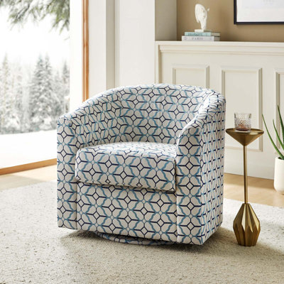 Amiir Swivel Barrel Chair Built-in Pocket Spring by Wade Logan