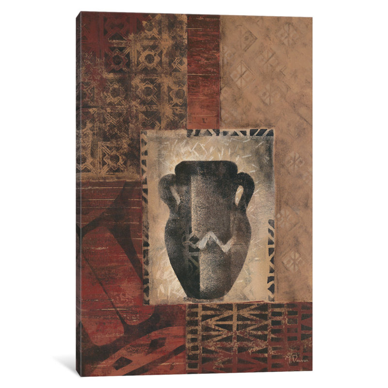 " Artifact Revival II " Graphic Art, 60" H x 40" W x 1.5" D, Wrapped Canvas, No Mat