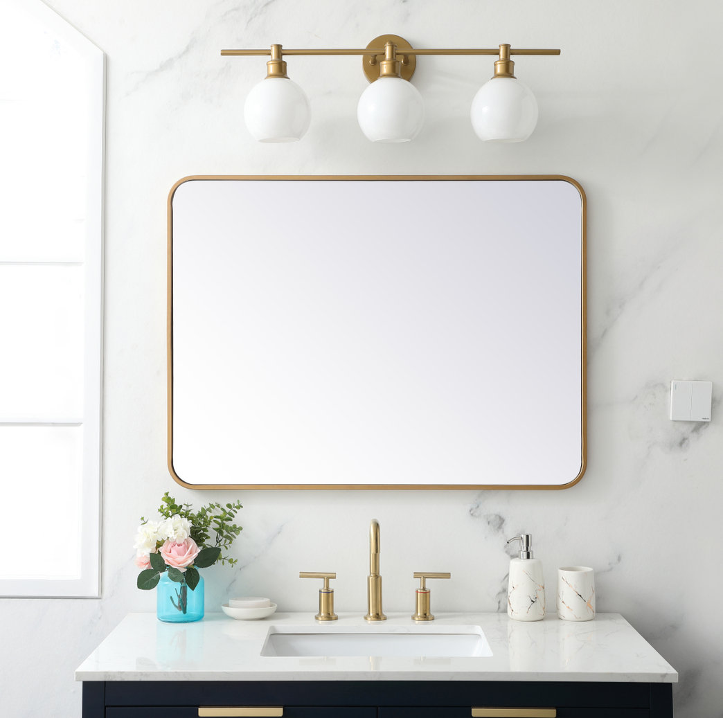 Sabine Accent Mirror, Brass, 36'' H x 27'' W