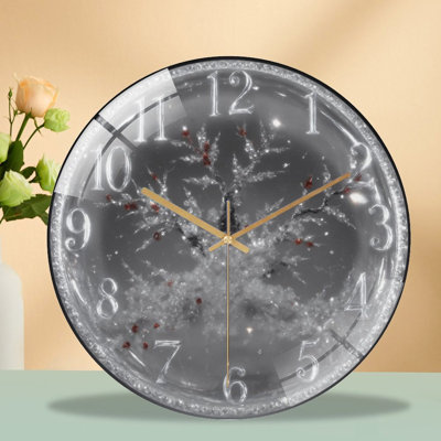Horloge murale en verre 12 po avec horloge murale