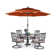 Bavan Square 4 - Person 37" Long Dining Set with Cushions and Umbrella
