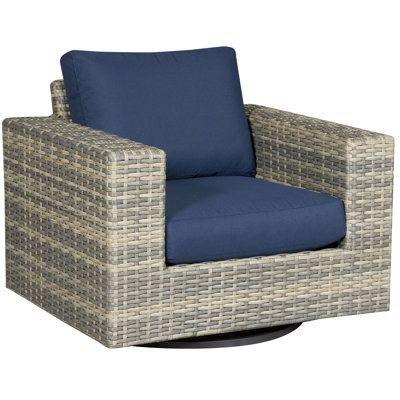 Michael Weiss Montclair Swivel Patio Armchair with Cushions