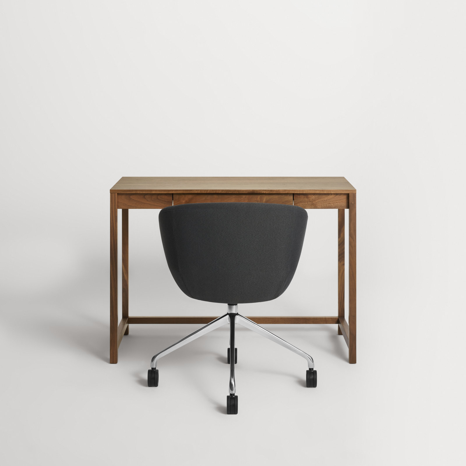 Open Plan Writing Desk, 30" H x 42" W x 20" D, White Oak