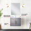 22 po Meuble-lavabo gris foncé avec miroir, marbre et robinet-1260747278