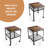 Rustic End Table, 2-Tier Side Table With Adjustable Height Shelf , Rustic Brown