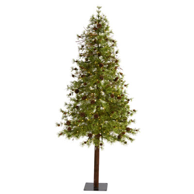 Lighted Artificial Pine Christmas Tree
