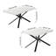 Extendable Beech Metal Base Dining Table