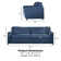 Calian 2-Piece Polyester Fabric Couch and Chair and a Half Set