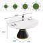 Ensemble de salle à manger Alperton 9 pièces rond sur pied central de 150 cm (59,05 po)-1901622753-1901622759