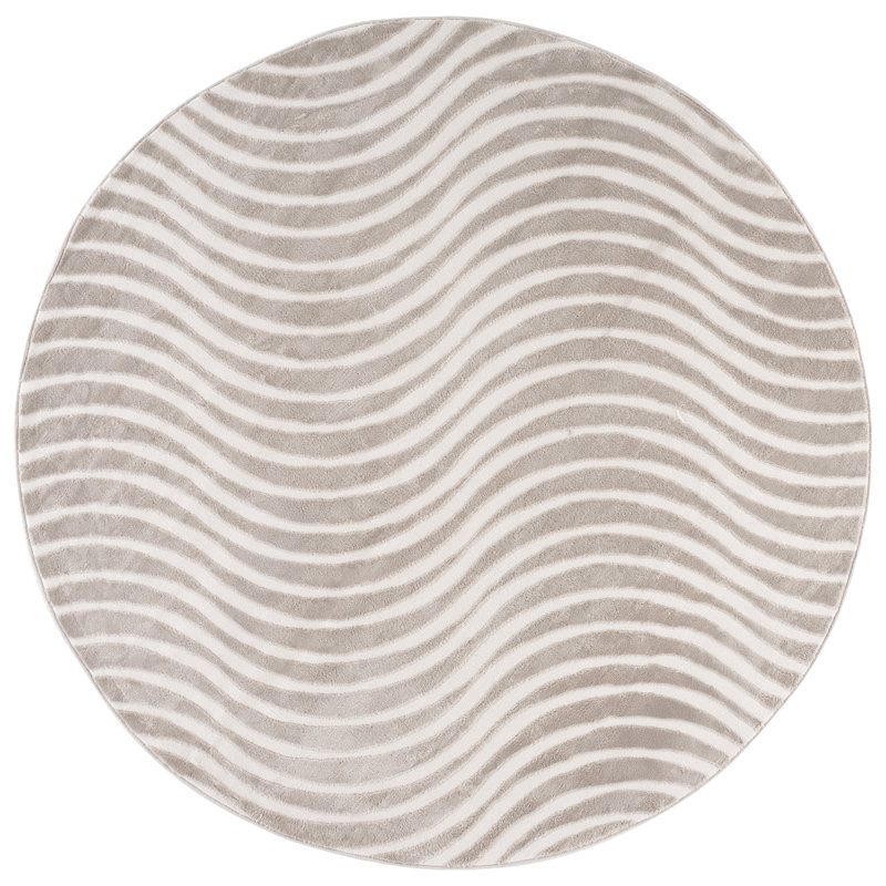 Saylor 132 Performance Abstract Rug, Round 6'3"