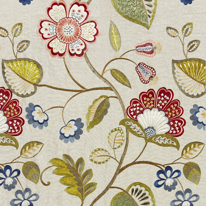 Jardin Willowood Embroidery Fabric, Bloom