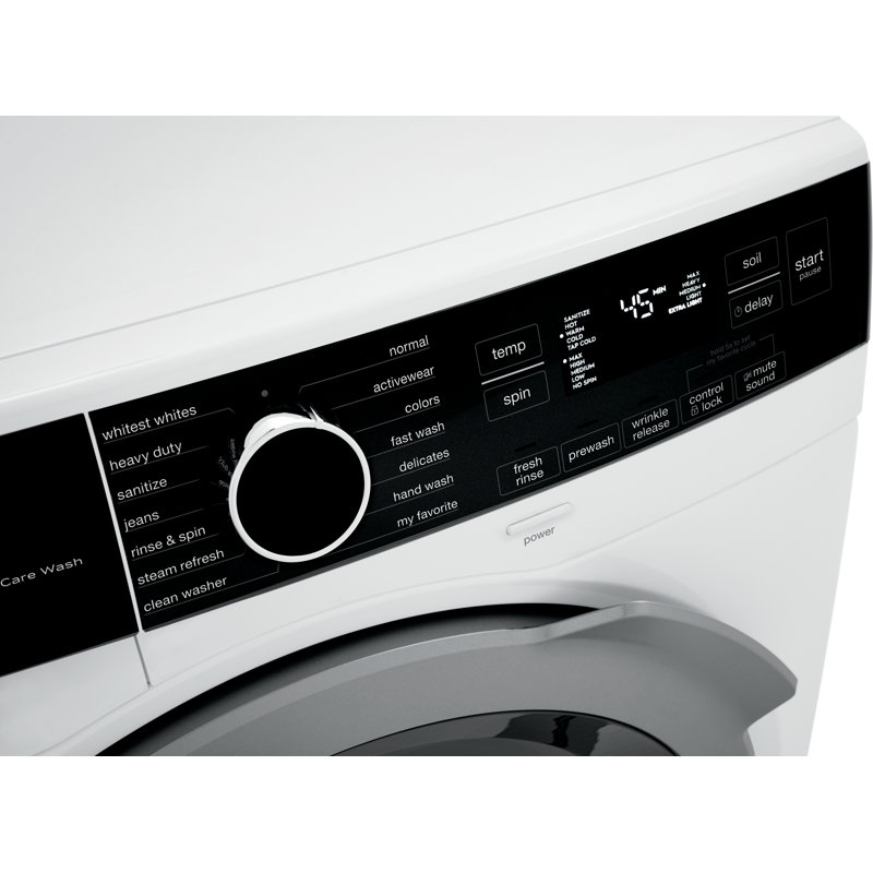 White 2.4 Cu. Ft. High Efficiency Front Load Washer with Steam