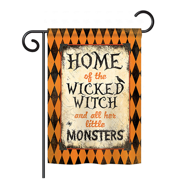 Drapeau de maison / jardin Wicked Home, H 40 po x l 28 po