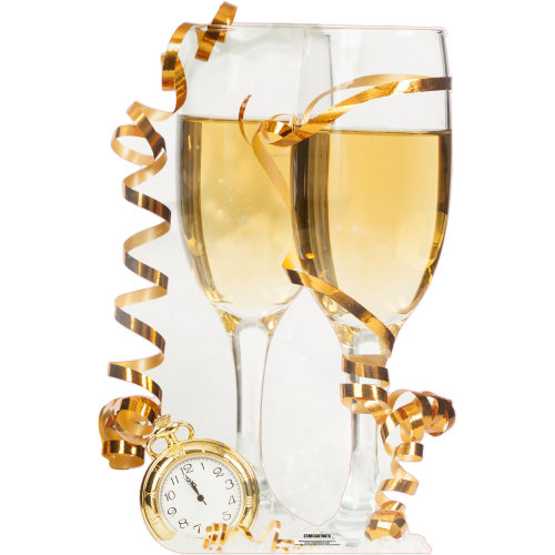SC2537 - Verres à champagne en carton découpé debout