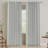 Linen Curtains for Living Room 2 Panels Back Tab Loop Pocket Textured Light Filtering Semi Sheer Rustic Farmhouse Boho Curtain for Bedroom , Dove-16304813-16304788