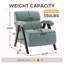 Chaise d'appoint Mid-Century moderne avec structure en bois massif, revêtement en polyester vert