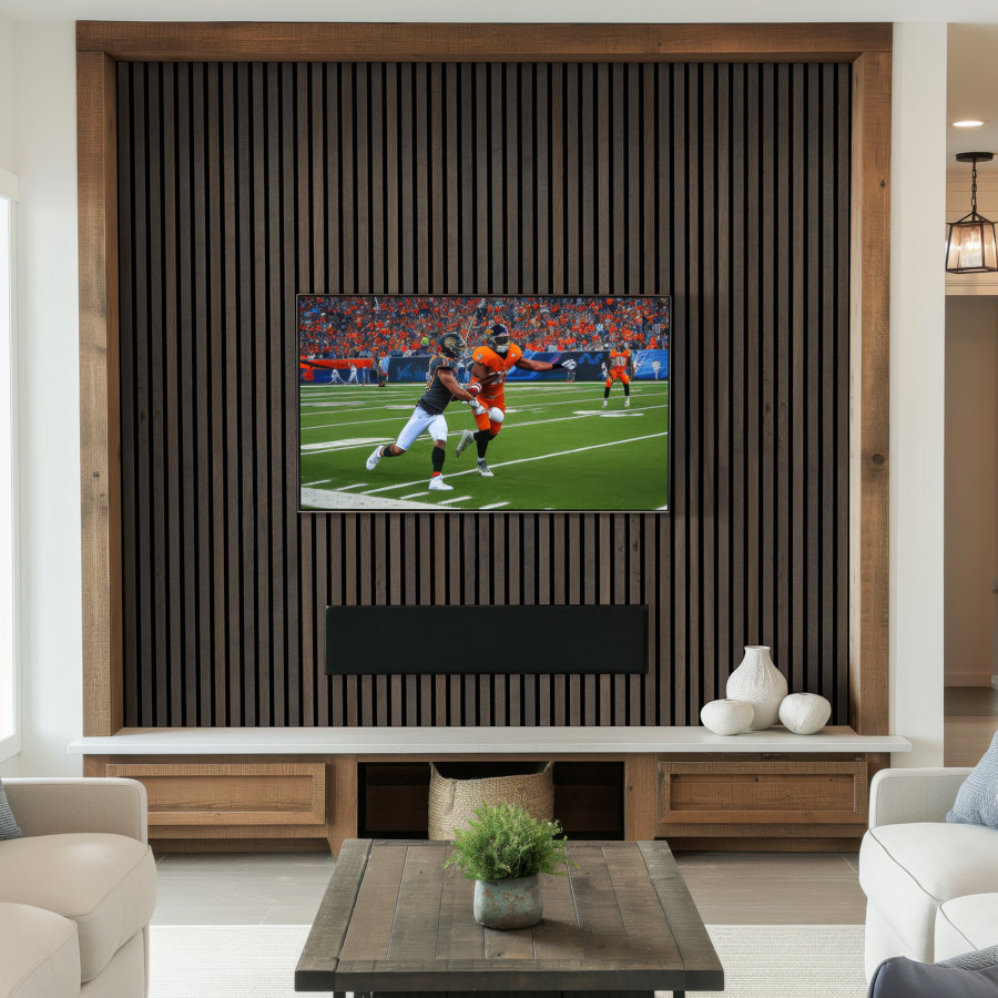 SereniSlats 9.5 In. 3D Fluted Wood Slat Acoustic Sound Absorbing Wall Paneling