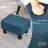 Ottoman Foot Rest, Small Foot Stool With Linen Fabric Upholstery And Plastic Legs, Cube Ottoman