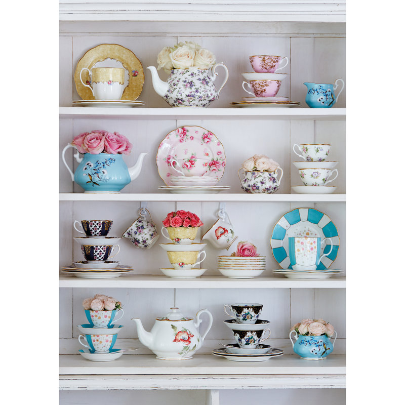 100 Years of Royal Albert - Plate, Teacup & Saucer Set, Regency Blue (1900)