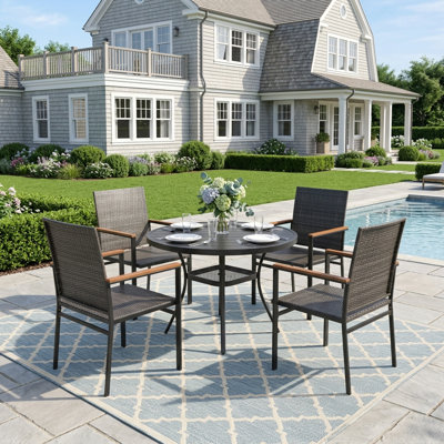 Austintown With Stackable PE Rattan Chairs