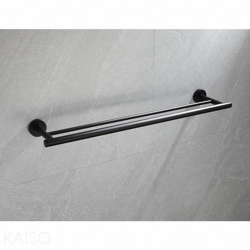 Porte-serviettes mural 23,6 po, Noir mat