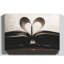 Paper Book Love Heart - Wrapped Canvas-19042191