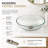 16.5" Round Clear Tempered Glass Vessel Bathroom Sink Set with Faucet and Drain