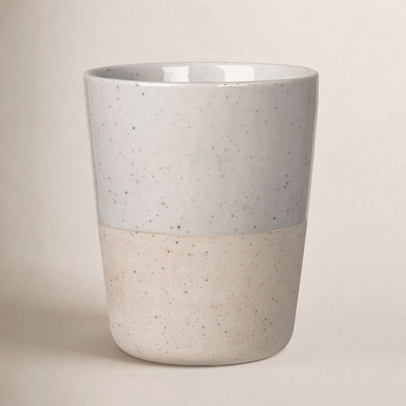 SABLO Ceramic Handleless Coffee Mug, Cloud