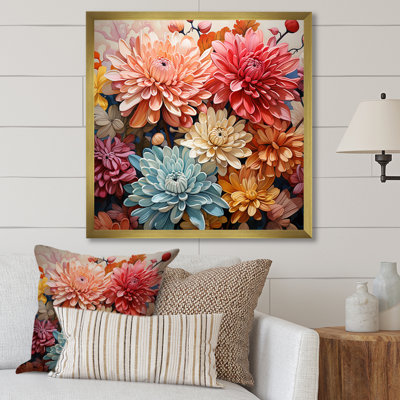 «Soft Elegance Mums Flowers I» sur toile