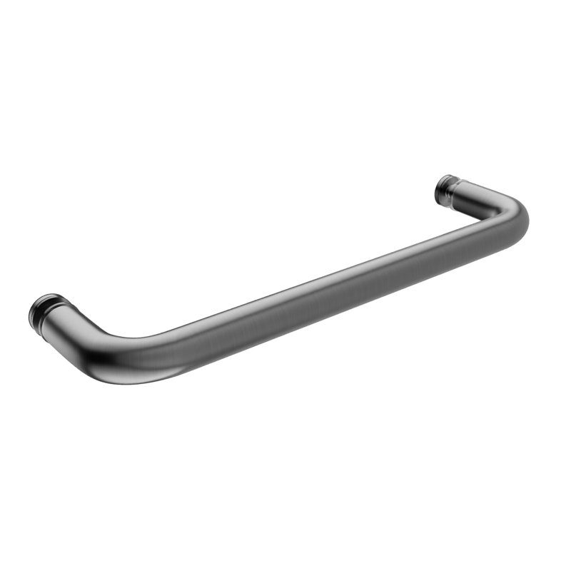 Porte-serviettes de douche tubulaire standard de centre à centre 20 pouces Brixwell TB-20SM-SC sans rondelles, chrome satiné