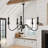 5 - Light Steel Dimmable Chandelier