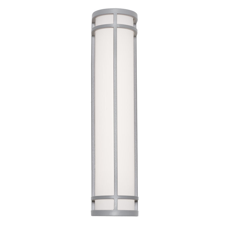 Hyler LED Outdoor Sconce, Textured Grey, 24" H x 6" W x 5.50" D