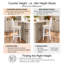 Tabouret de bar pivotant rembourré Asharn, blanc-46321955-125352311
