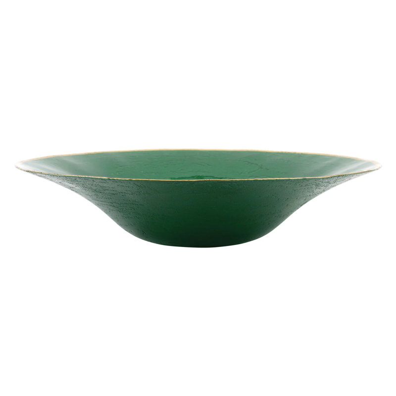 Plateau en verre métallique, Émeraude