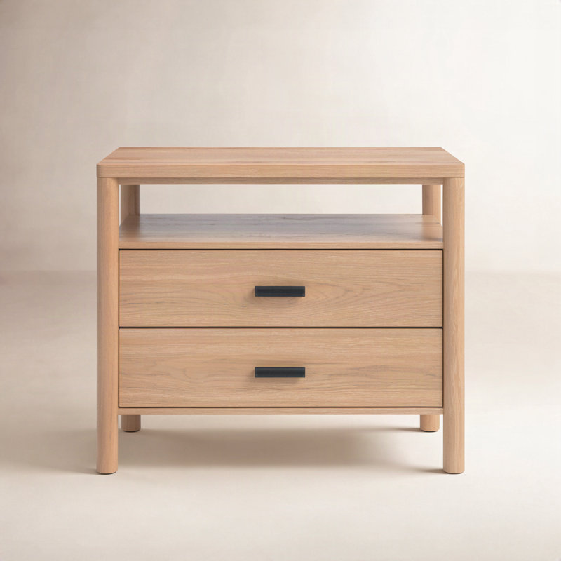Kaplan Wood 29" Nightstand, Natural